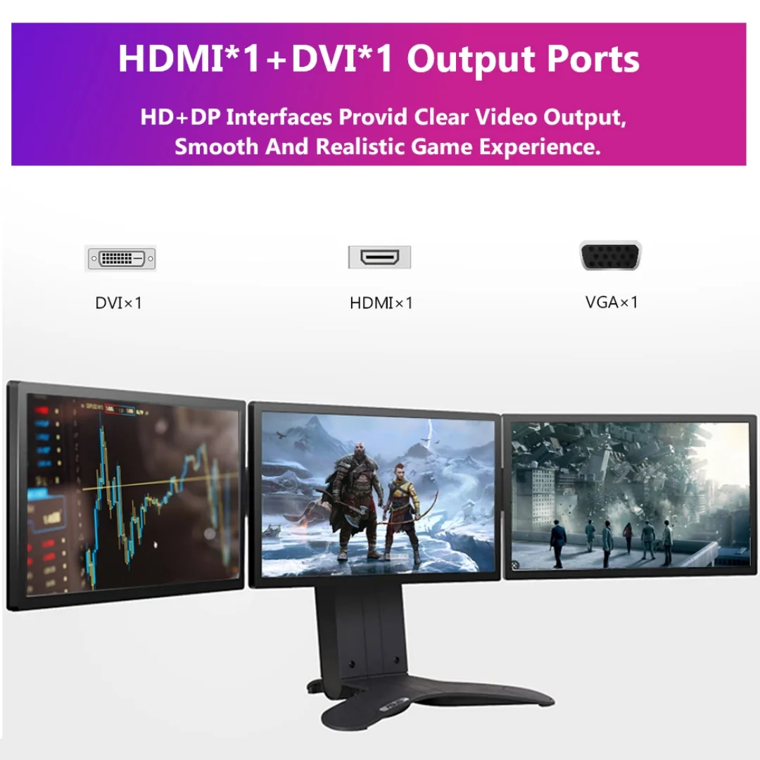 AIBOMAN GT210 1GB بطاقة رسومات الكمبيوتر GDDR3 HDCP جاهزة PCI-E 1.1x16 ملحقات تجميع الكمبيوتر 589MHz GPU على مدار الساعة #4