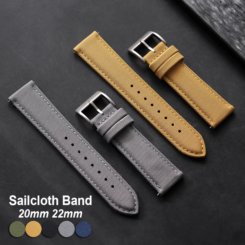 

Wristband 20mm 22mm Sailcloth Nylon Watch Straps Quick Release Woven Canvas Watch Band for Men Women Military Universal Bracelet