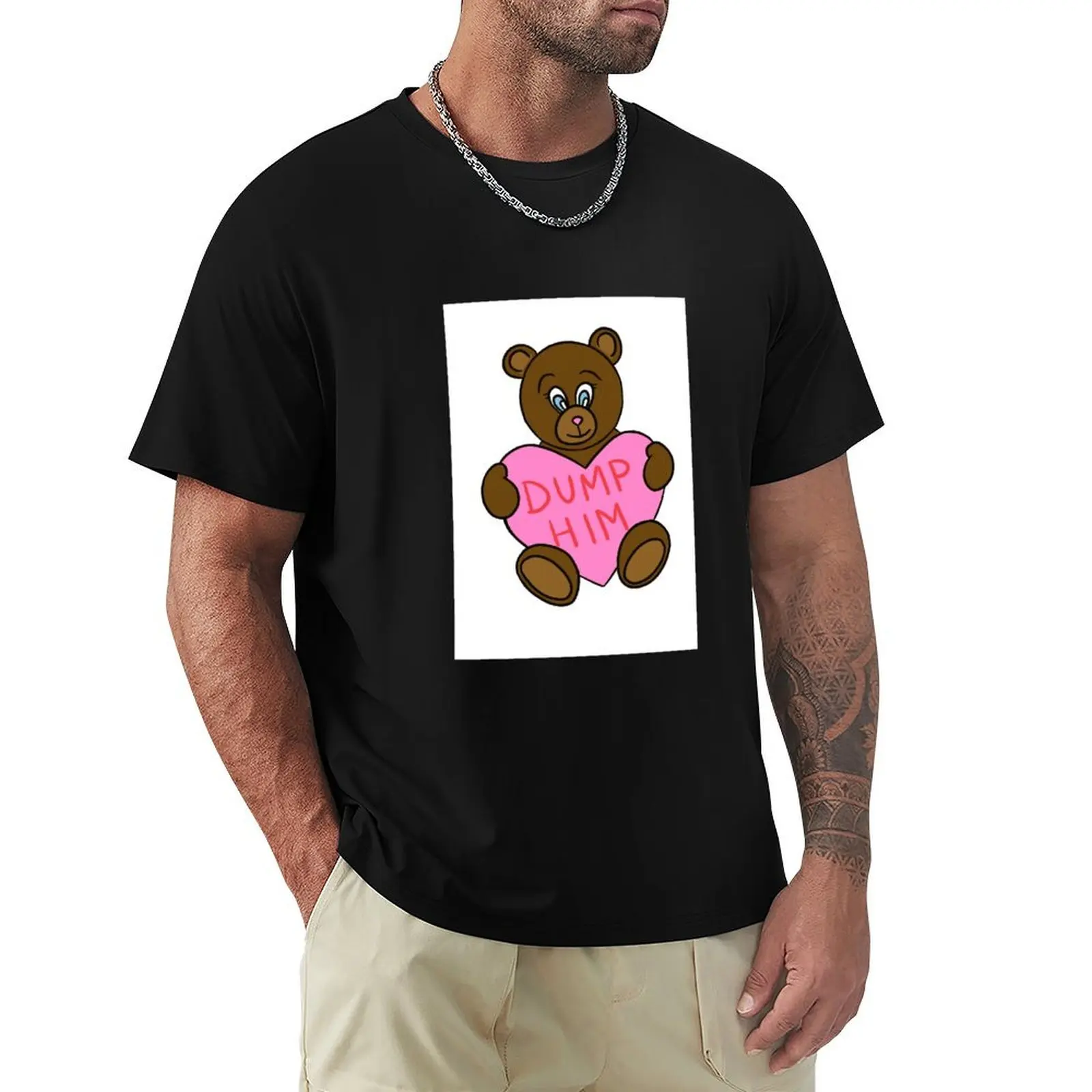 

DUMP HIM T-Shirt Basic Plain Short Sleeve Crew Neck Tee