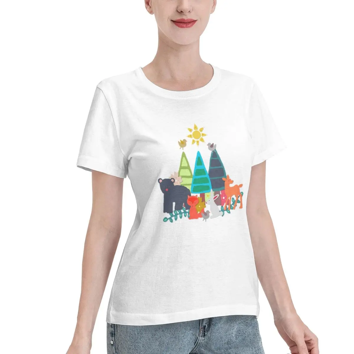Value Pack Summer Woodland Women's T-shirt Party Minimalist Tshirt