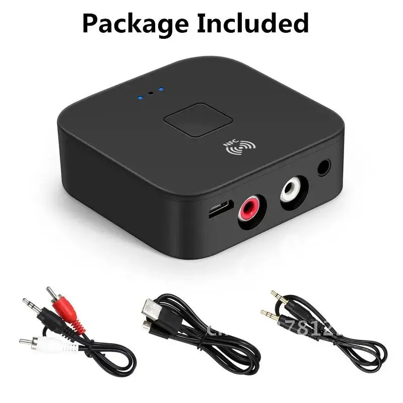 

HOT NFC Bluetooth RCA Receiver 5.0 3.5mm Jack Aux Stereo Wireless Adapter Music for Car Speaker RCA Bluetooth 5.0 Audio Receiver