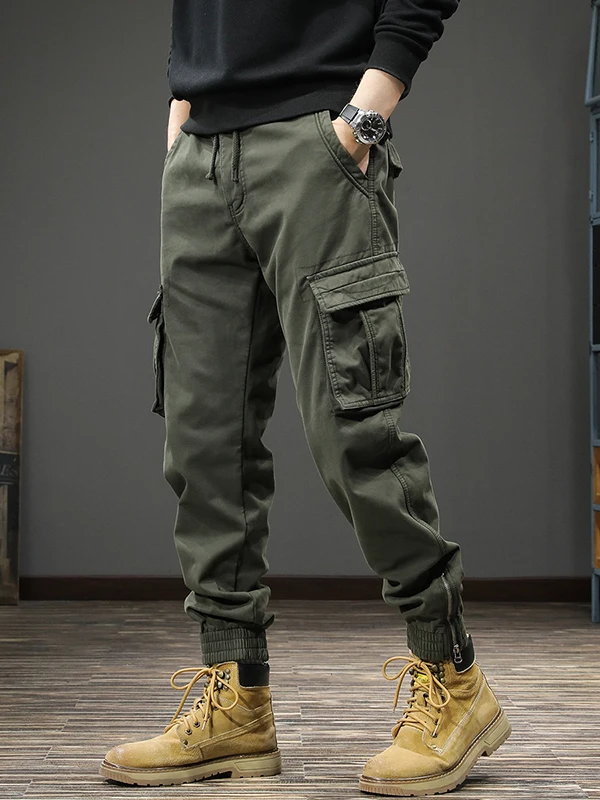 

American Retro Cotton Work Pants Men's Loose Casual Trousers Spring Autumn Summer Trendy Brand Youthful Energy Sle