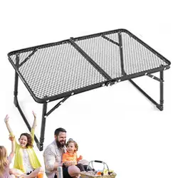 Mesa de Camping plegable para exteriores, mesa de parrilla de Metal para exterior, barbacoa, Picnic y barbacoa