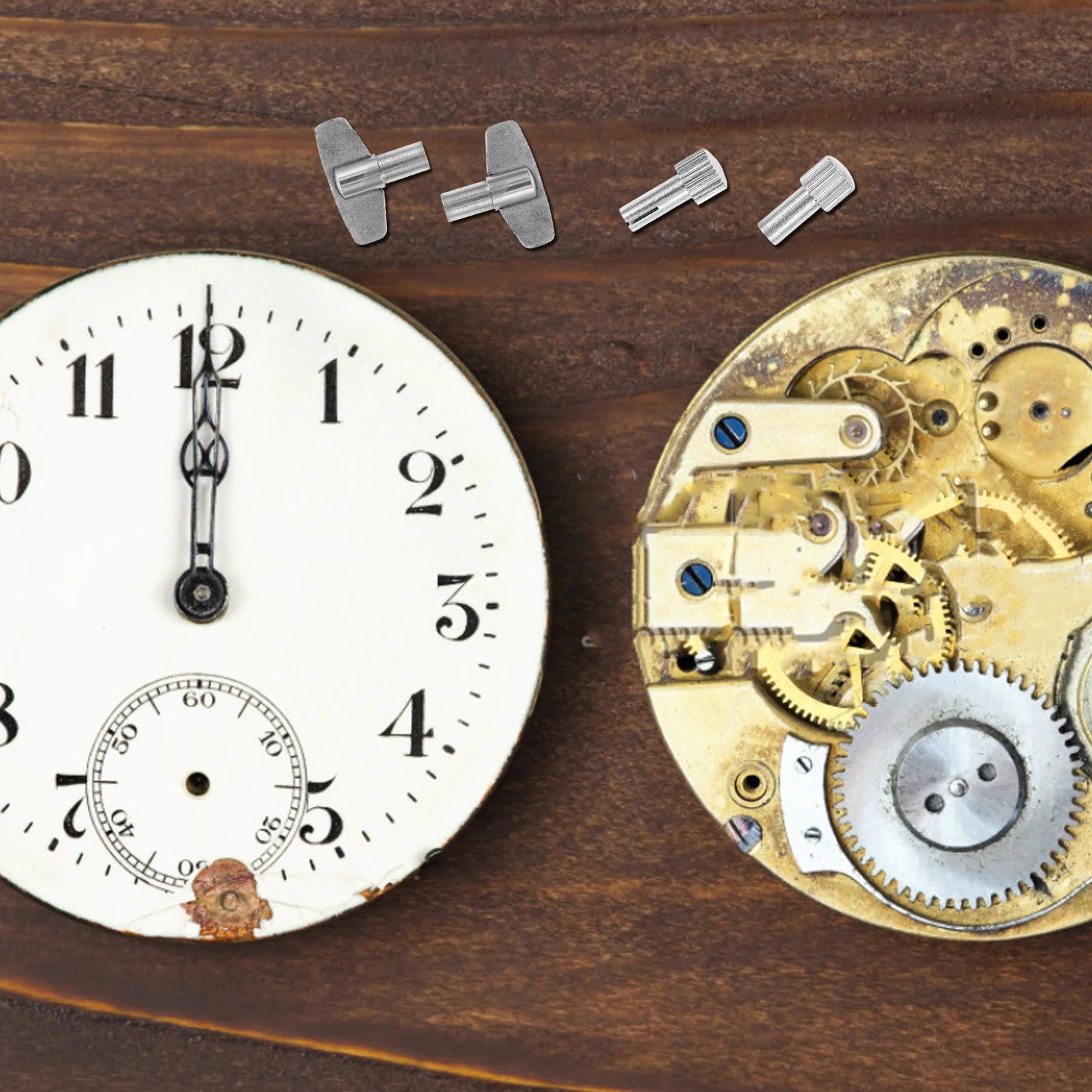 

CLISPEED Watch Repair Kit Professional Clock Winding Key Metal Tool for Mechanical Clocks Replacement Parts