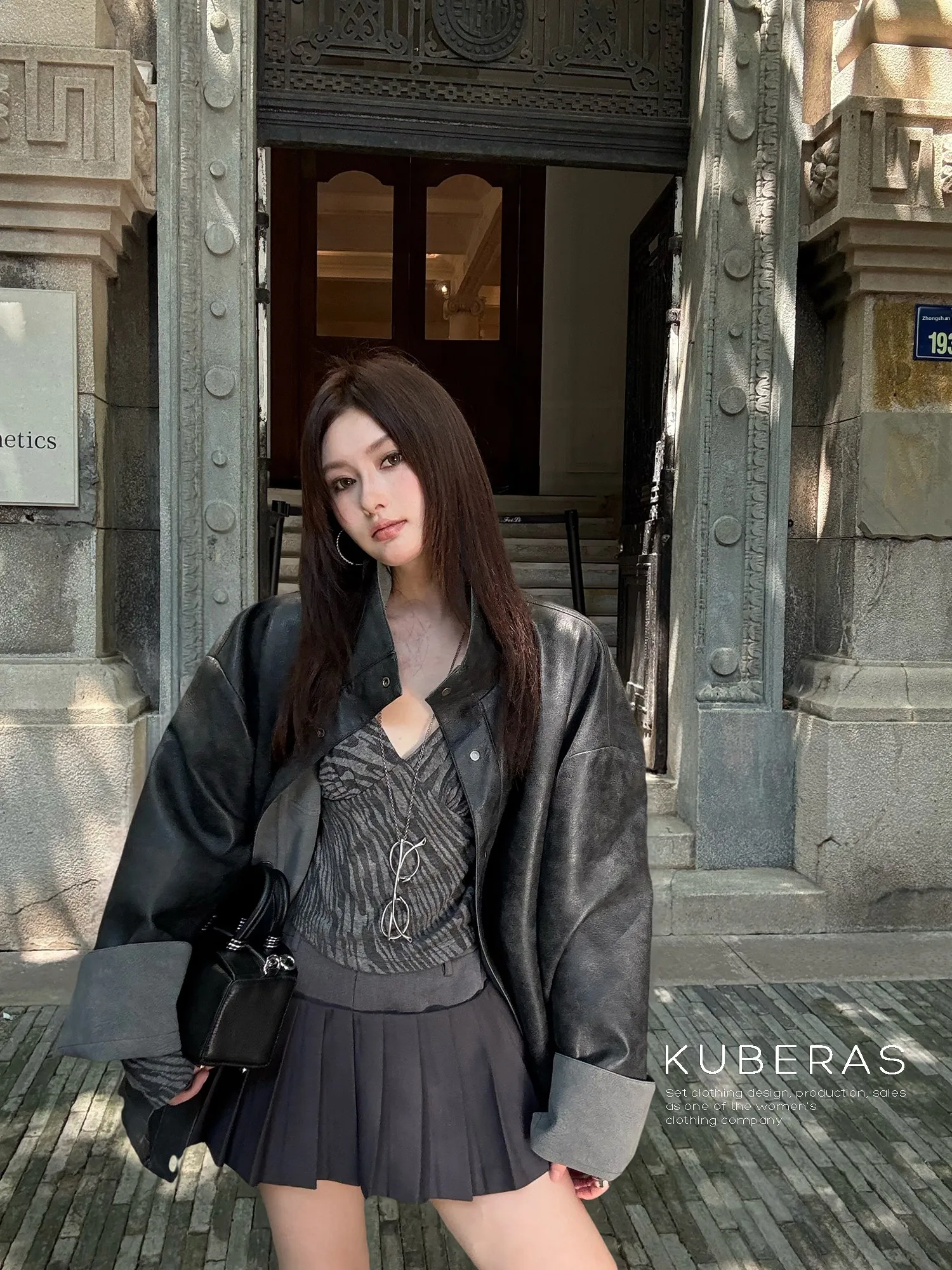 Kas dupla face camurça couro jaet casual comprimento médio gola retro sle feminino faion outerwear casaco