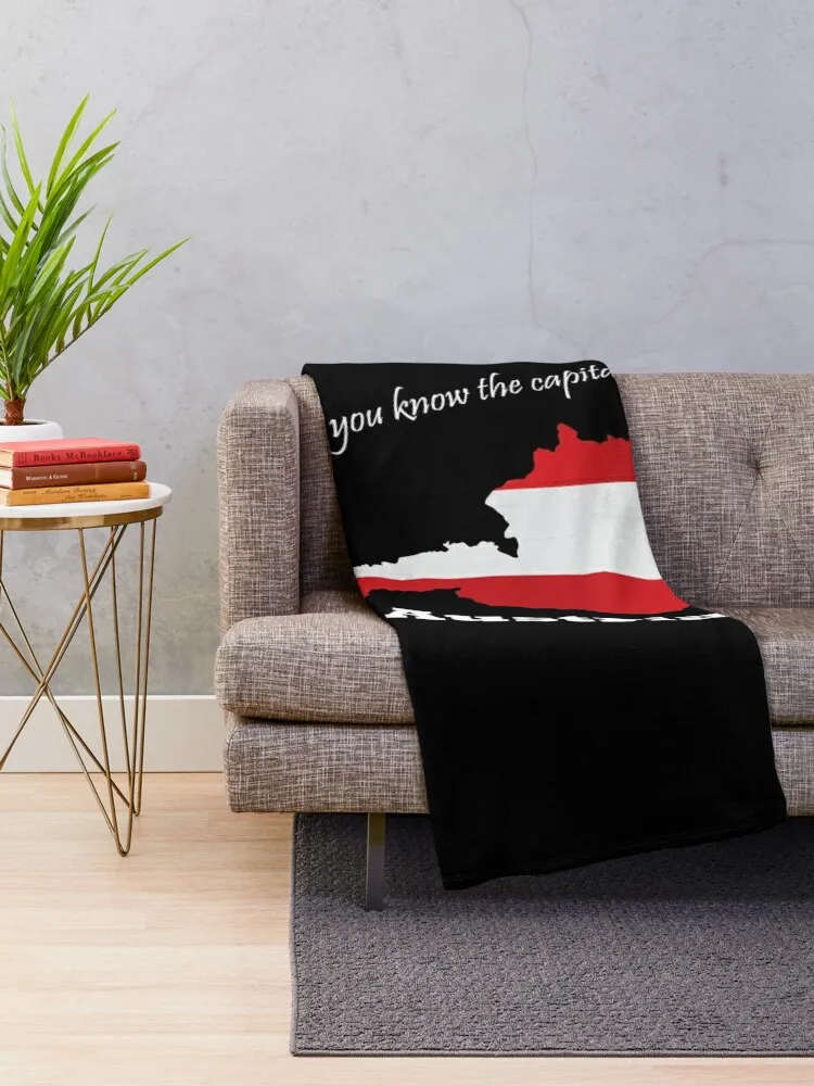 Do you know the capital of Austria? Country specific t-shirt Throw Blanket Winter beds Polar Bed covers Blankets