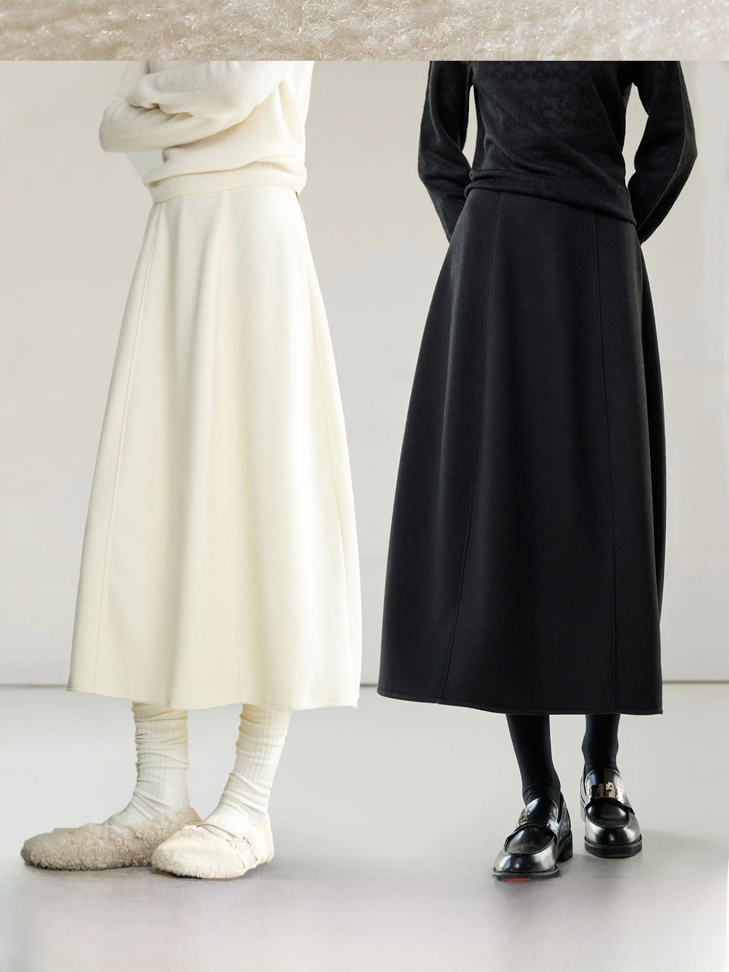 

Autumnal Silk Blend A-Line Skirt Women's Style Spring Season Versatile Flower Bud Skirt Loose Fit Casual Wear
