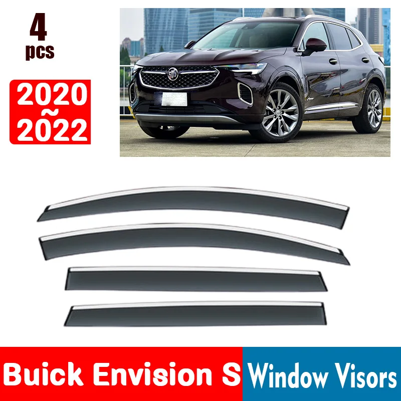 

FOR Buick Envision S 2020-2022 Window Visors Rain Guard Windows Rain Cover Deflector Awning Shield Vent Guard Shade Cover Trim