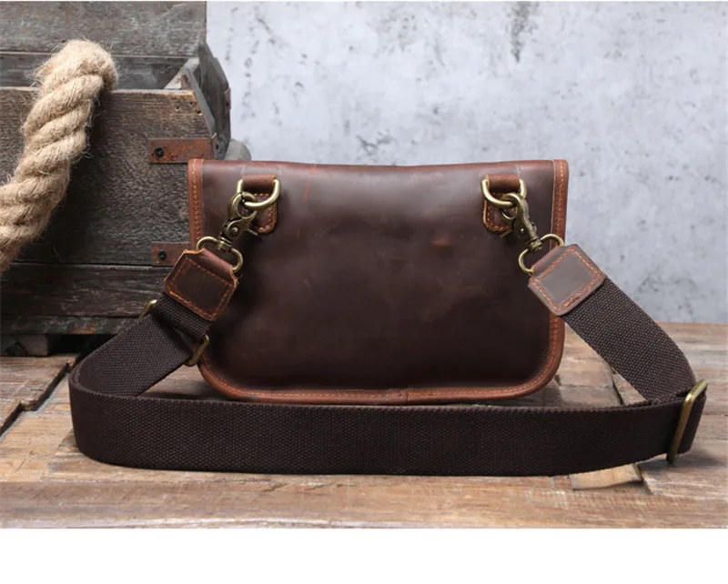 Simples vintage natural cavalo louco couro masculino pequena mochila de alta qualidade primeira camada ao ar livre bolsa de ombro diária juventude