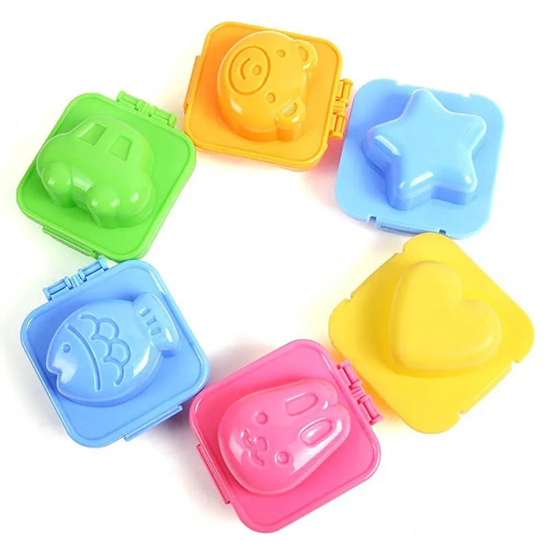 1PCS Sushi Mold Children Rice Vegetable Roll Making Tool Cute Cartoon Shape Jelly Mould Baby Kid Food Cooking Tools Color Radom