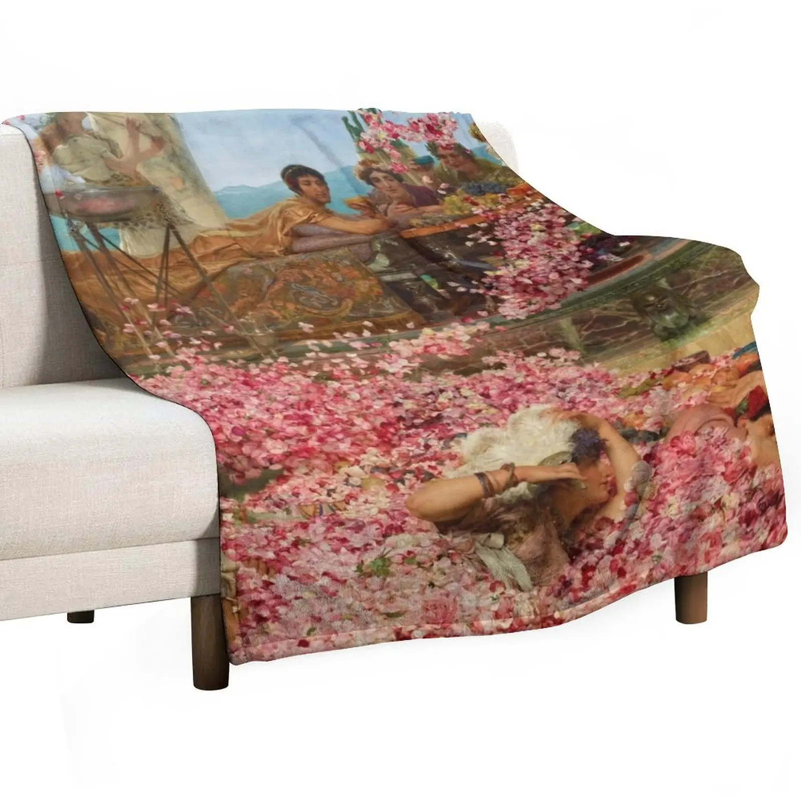 

The Roses of Heliogabalus by Sir Lawrence Alma-Tadema Throw Blanket Comforter for winter Soft Plaid blankets ands Blankets