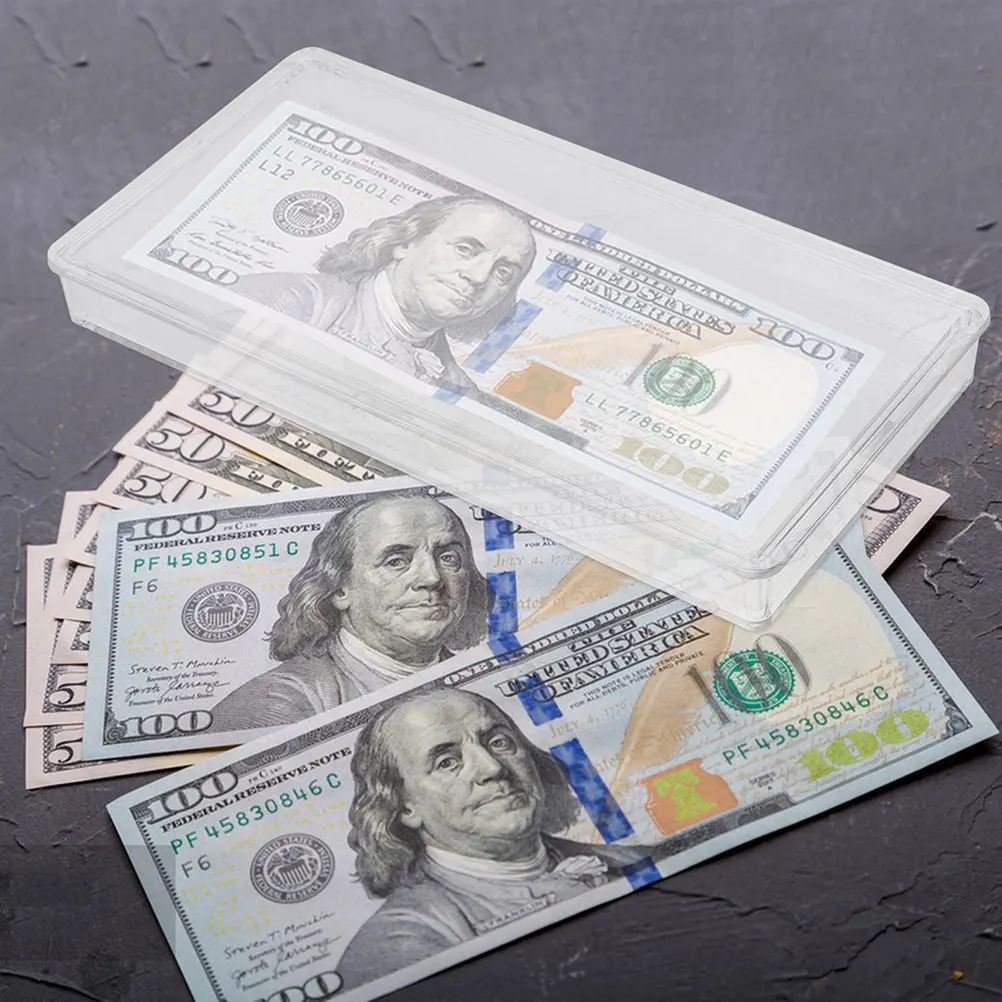 3 قطعة حاملي الأوراق النقدية الأكمام البلاستيكية الشفافة حالة جمع النقدية 100 ملاحظة حماية أصحاب المال الورقية واضحة #2