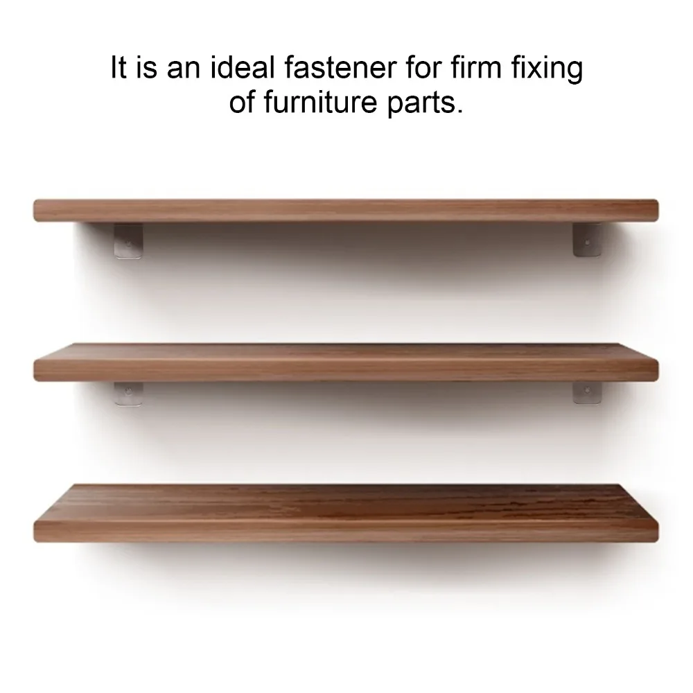 2pcs Durable Stainless Steel Corner Brace 90 Degree Reinforced Right Angle Bracket L Bracket Fastener Shelf