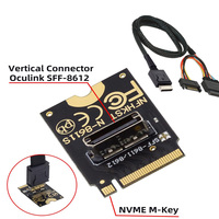 JoniSerl 2230 PCI-E4.0 M.2 M-Key to Oculink SFF-8612 SFF-8611 Vertical Host Adapter for NVME U.2 SSD eGPU