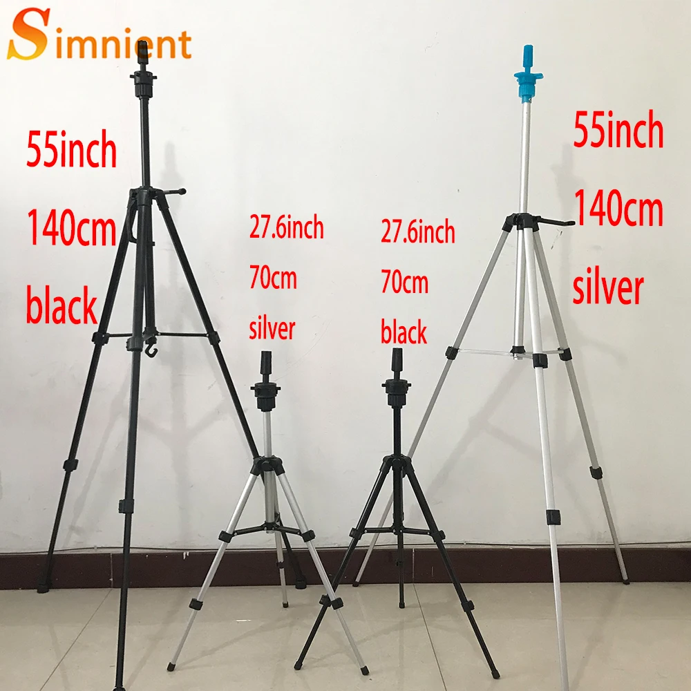 Tripod Kepala Manekin Berdiri Wig Yang Dapat Disesuaikan Baru untuk Kepala Blok Kanvas, Membuat Wig, Menata, Melatih Penata Rambut Tata Rias