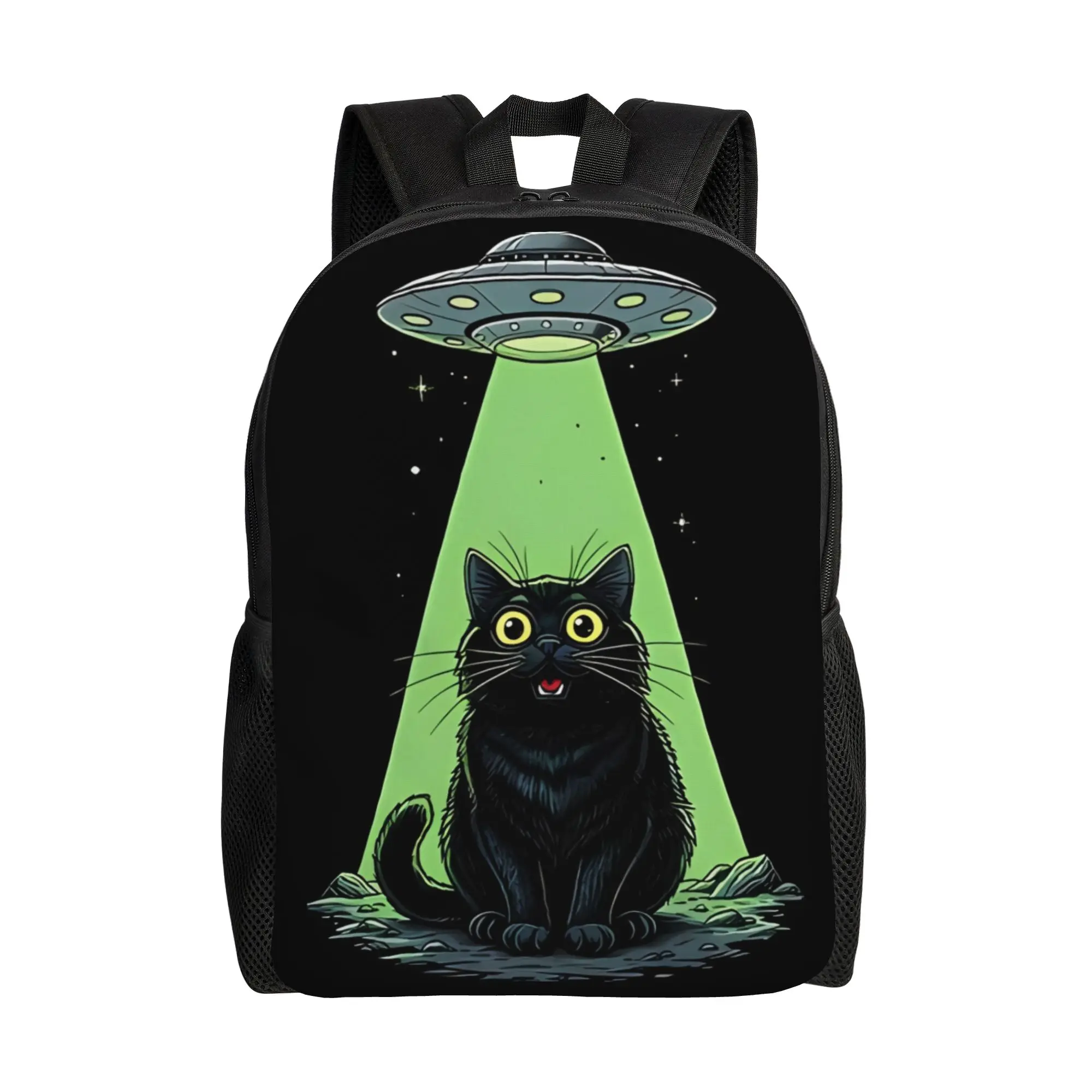 

Cat UFO Knapsack Back to school season Selfie Alien Casual Backpack