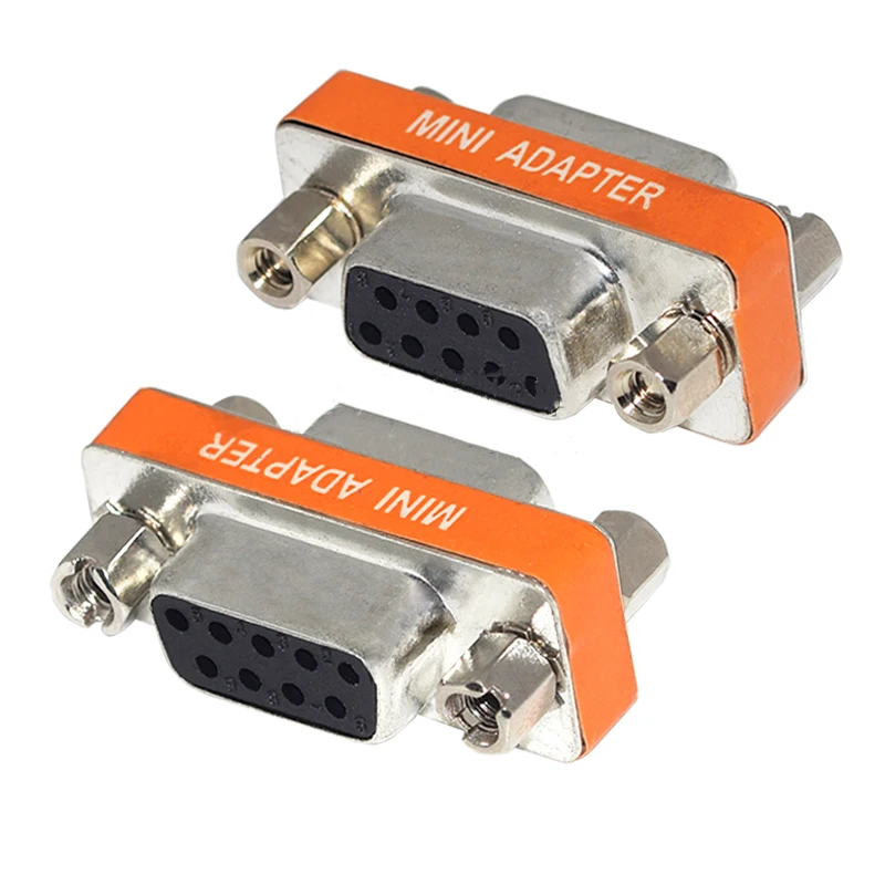 DB9 9Pin Male to Female/Male to Male/Female to Female/ Mini Gender Changer Adapter RS232 Serial plug Com Connector