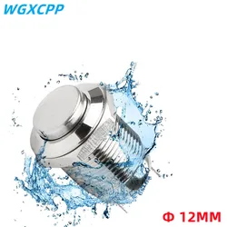 1 PCS,12mm Panel Hole,Metal Push Button Switch,High Head 2 Pin,Mini Round,Momentary/Locking,Electrical Equipment,1NO,3A 250VAC