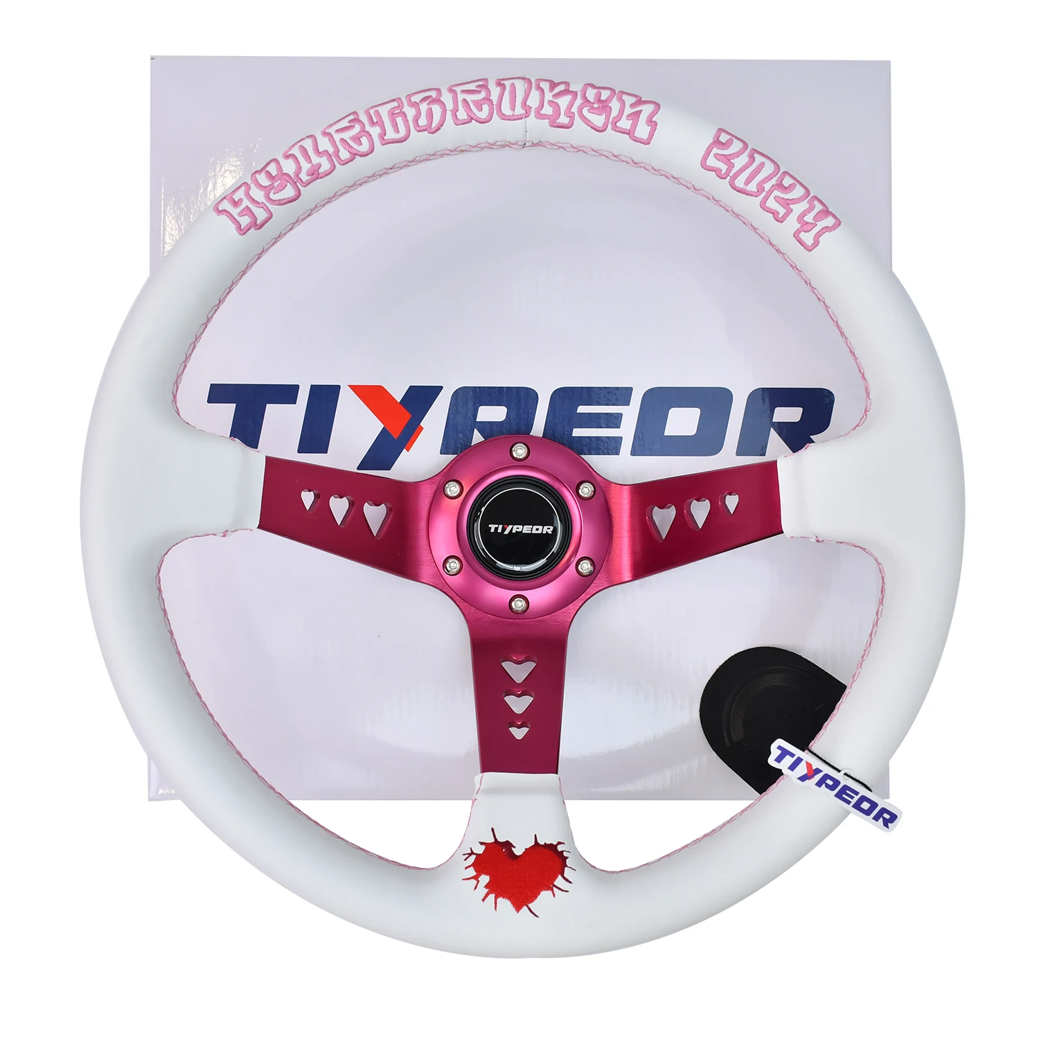 TIYPEOR Universal Customized Logo Ultra Fine Fiber Deep Plate Heart Support Customized Modification Steel Wheel
