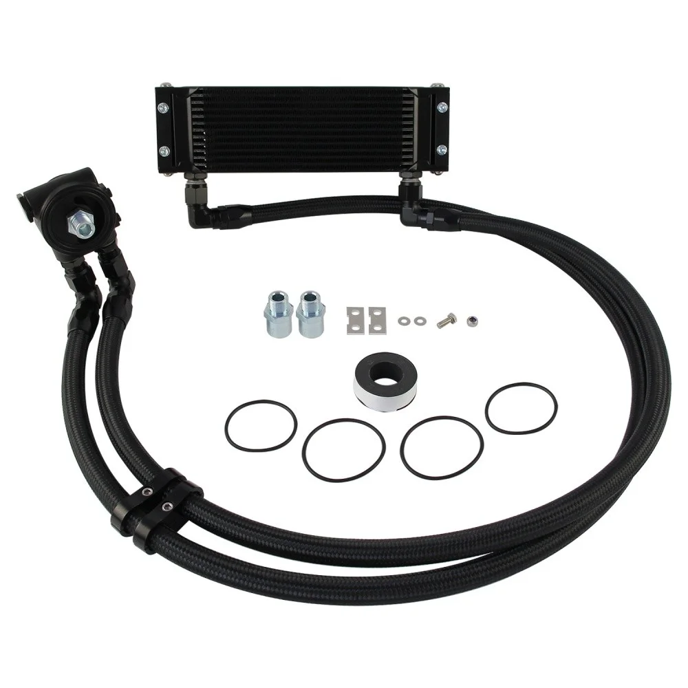 13 Row AN10 Oil Cooler Kit Thermostat Adapter for GR Yaris GEN 1 1.6T