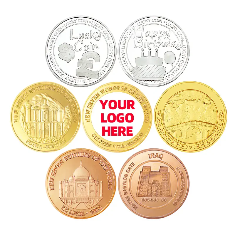

Customized 3D and 2D design, electroplated gold and silver metal coins, hot selling metal crafts, customized challenge tokens