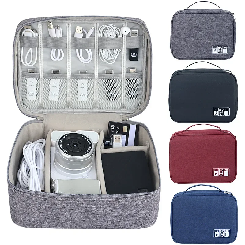 Multifunctional Mobile Phone Digital Accessories Cosmetics Bag Mobile Phone Bag U Disk Power Bank Mobile Hard Drive Data Cable