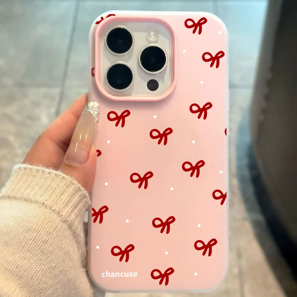 Minimalist Bow Girl INS Phone Case for Samsung Galaxy A16 A15 S26 S25 S24 A55 A35 A36 A56  Ultra S23 S21 S22Plus Silicone Cover