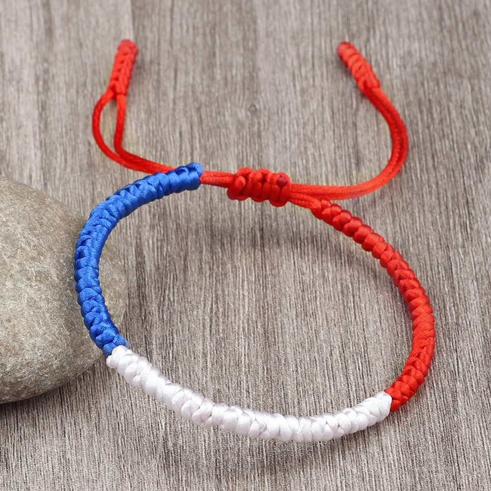 France Chile Netherland Flag String Bracelet Women Coulorful Rope Braided Bangles Men High Quality Bracelets Couple Jewelry Gift