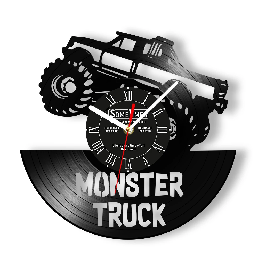 Personalized Truck Driver Name Vinyl Record Wall ClockAntique Classics Garage Sign Custom Contractor Truck Service Wall Watch