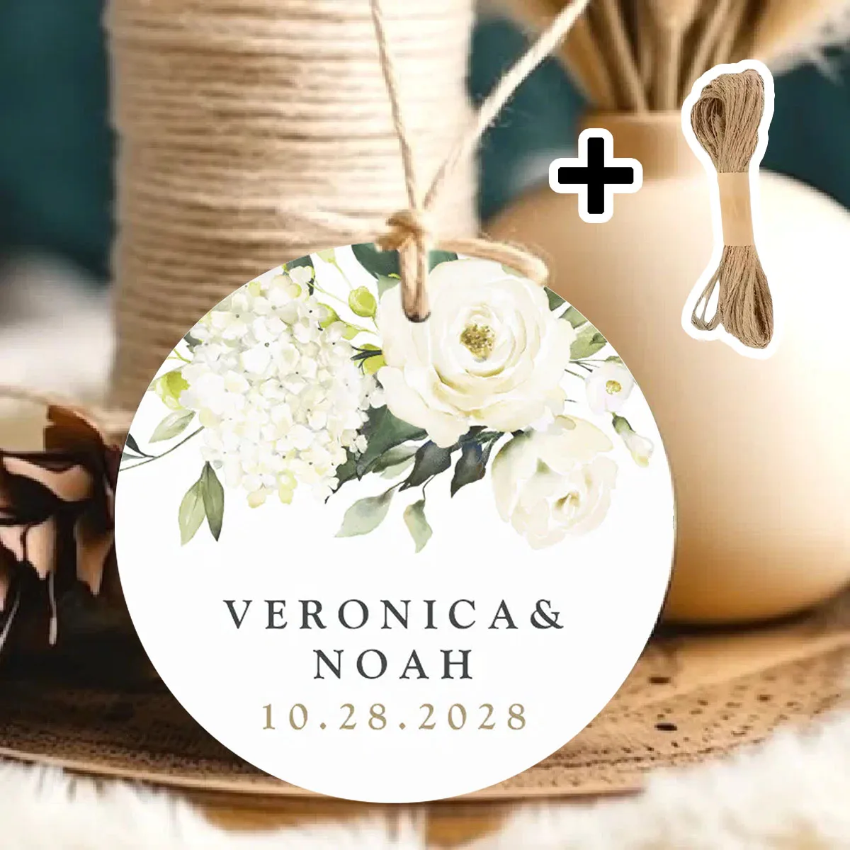 

90 шт. индивидуальные открытки с именем и именем (для свадьбы, крещения, вечеринок и подарочной упаковки)