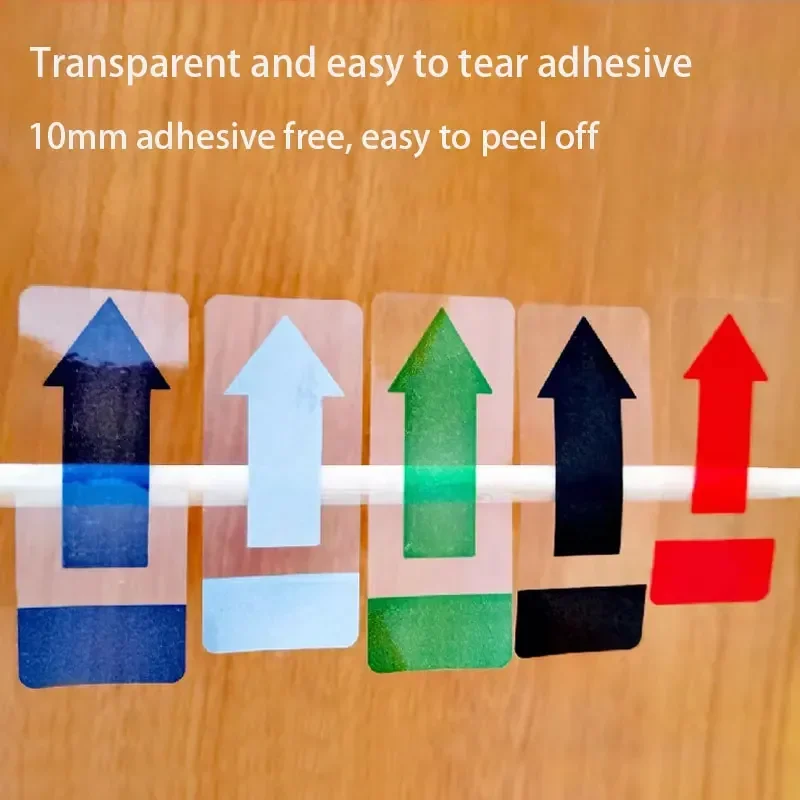 Transparent Easy To Tear Off Adhesive Colour Waterproof Traceless High Viscosity Spacer Adhesive Sealing Sticker Arrow Label