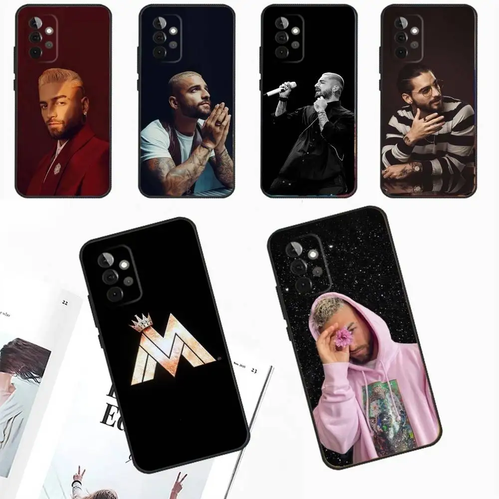 

Singer M-Maluma Phone Case For Samsung Galaxy A13,A21s,A22,A31,A32,A52,A53,A71,A80,A91 Soft Black Phone Cover