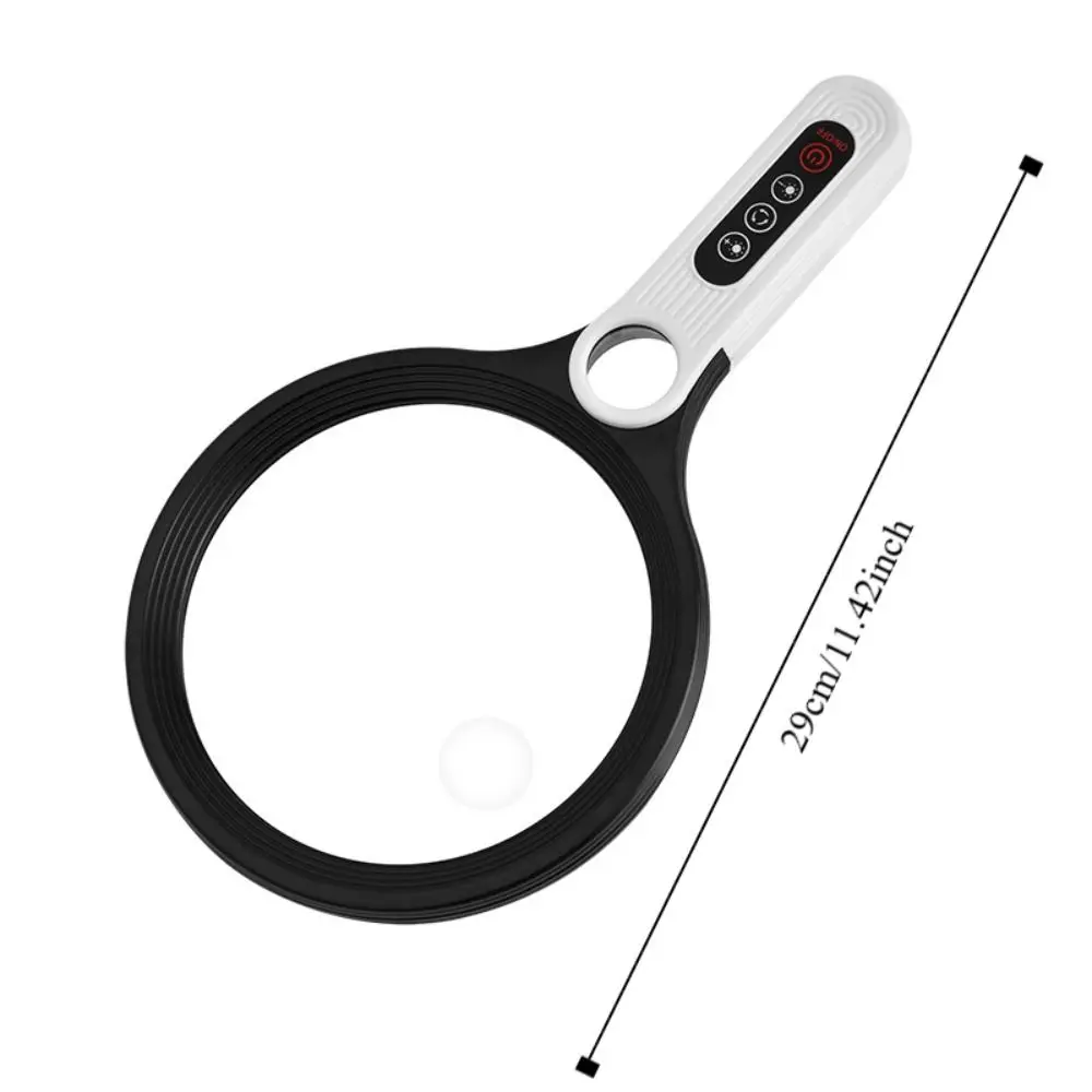 Extra Large 5x Magnifying Glass 5X 10X 20X 135mm Loupe Lens Handheld Magnifying Glass Illuminated HD Reading Magnifier Seniors