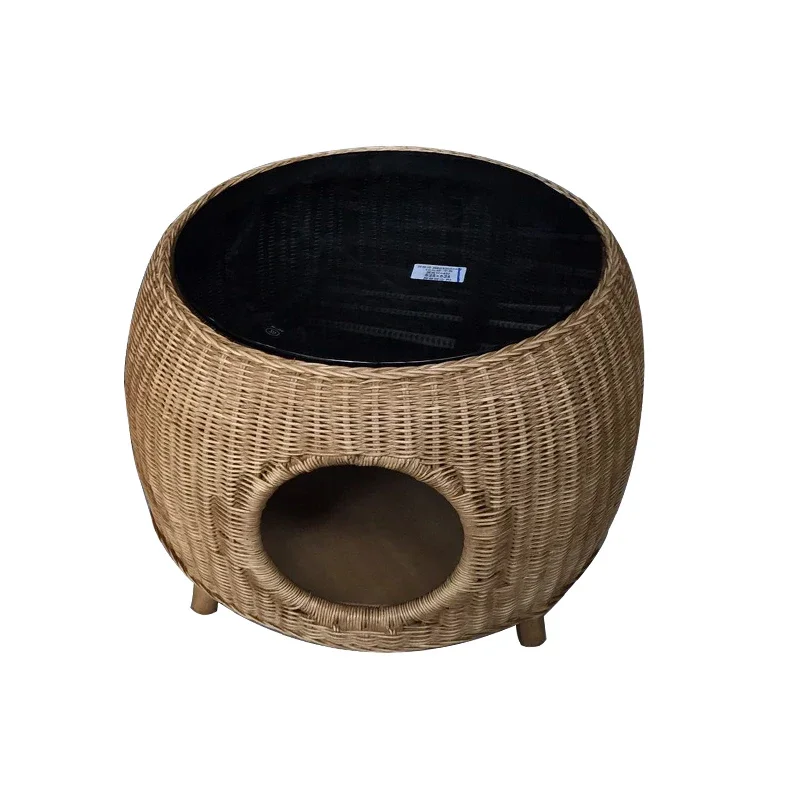 

Cat nest rattan delivery room villa pet kennel small dog Teddy man shared coffee table for all seasons.