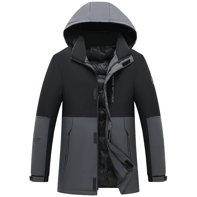 

Brand New Warm Waterproof Parkas Windproof Outwear Hat Parkas Jacket Male New Mens Autumn Hooded Casual Winter Men Jacket Coat