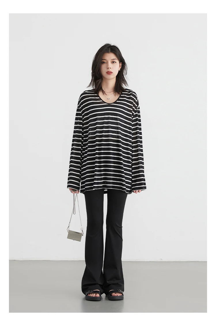 CHIC VEN Women Long Pants Slim New High Waisted Elastic Casual Pant Female Black Flared Trousers Yoga Clothing Autumn 2026