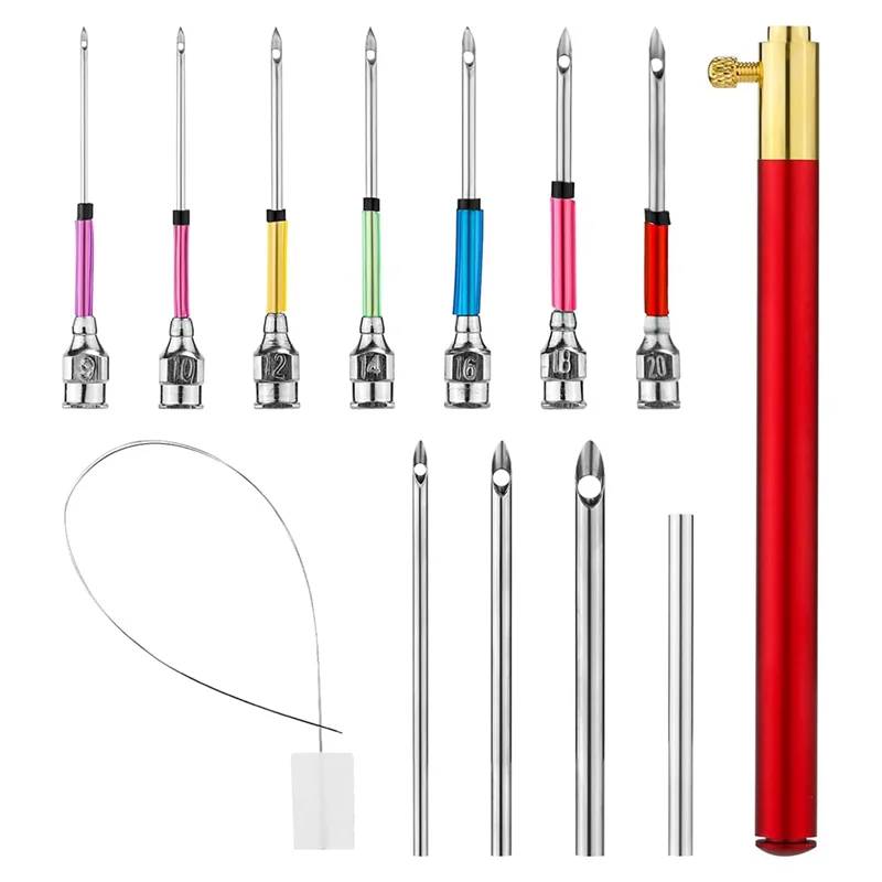 KB-13Pcs لكمة إبرة أطقم قابل للتعديل لكمة إبرة أداة الخياطة الفن الإبر ، للبالغين المبتدئين الخيط