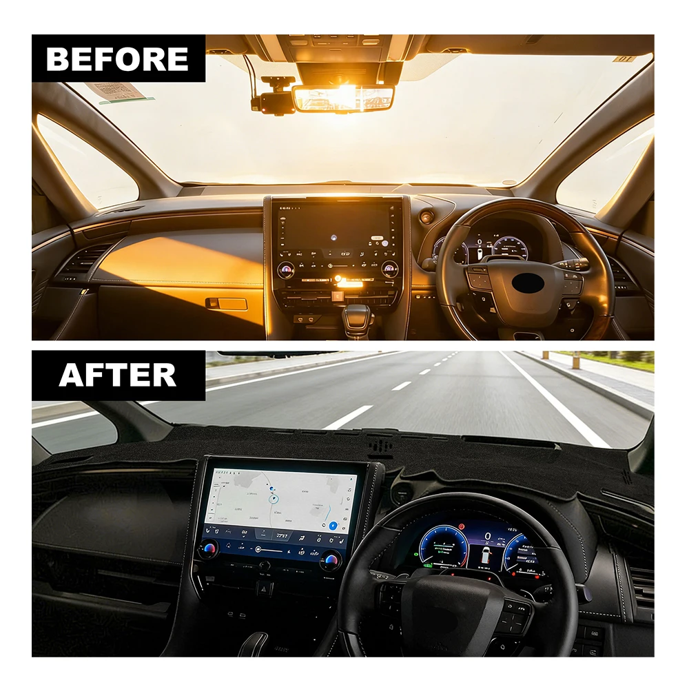 

Car Dashboard for Toyota Alphard 40 Series 2024 2025 2026 Dash Mat Sun Protection Non-Slip Shade Pad Interior Accessories