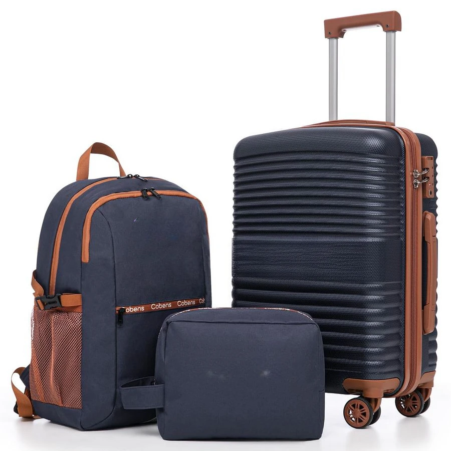 

on Luggage 22x14x9 Airline Approved, Suitcases with Wheels Hardshell, Lightweight Hardside Luggage Set with TSA Lock, 20Inch Blu