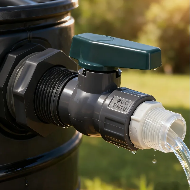 

PVC Water Barrel Spigot Connector Kit Outdoor Rain Bucket Pipe Joints Kit Drain with Inner Connection Adapter Garden Supplies