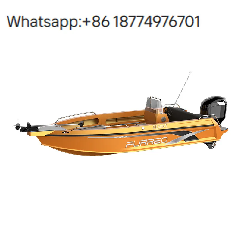 Luxury Aluminum Alloy Fishing Boat with Outboard Engine 6m Length High Speed for Sport Use