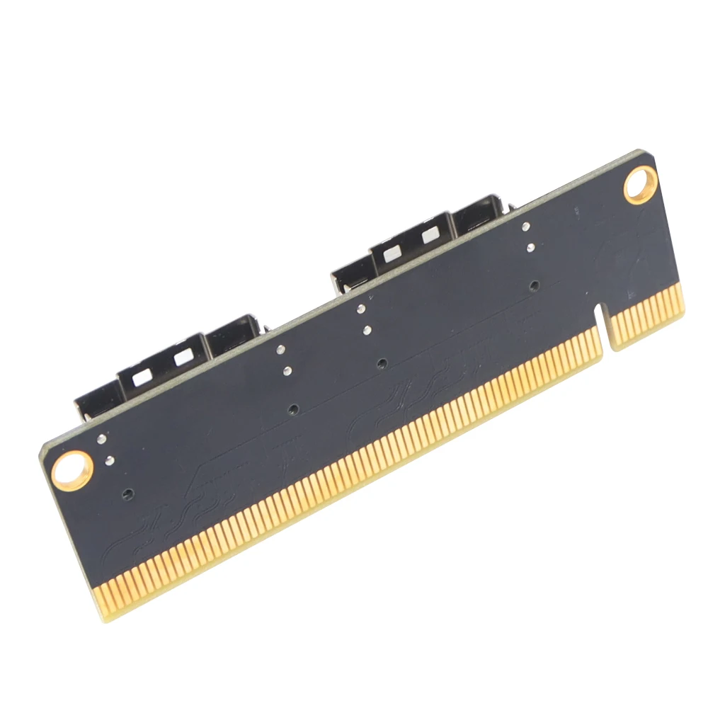 Imagem -02 - Placa de Expansão para Nvme Ssd Pcie 3.0x16 Dual Slimsas 8i Sff8654 Placa Gráfica Adaptador Suporta Splitting 4-port