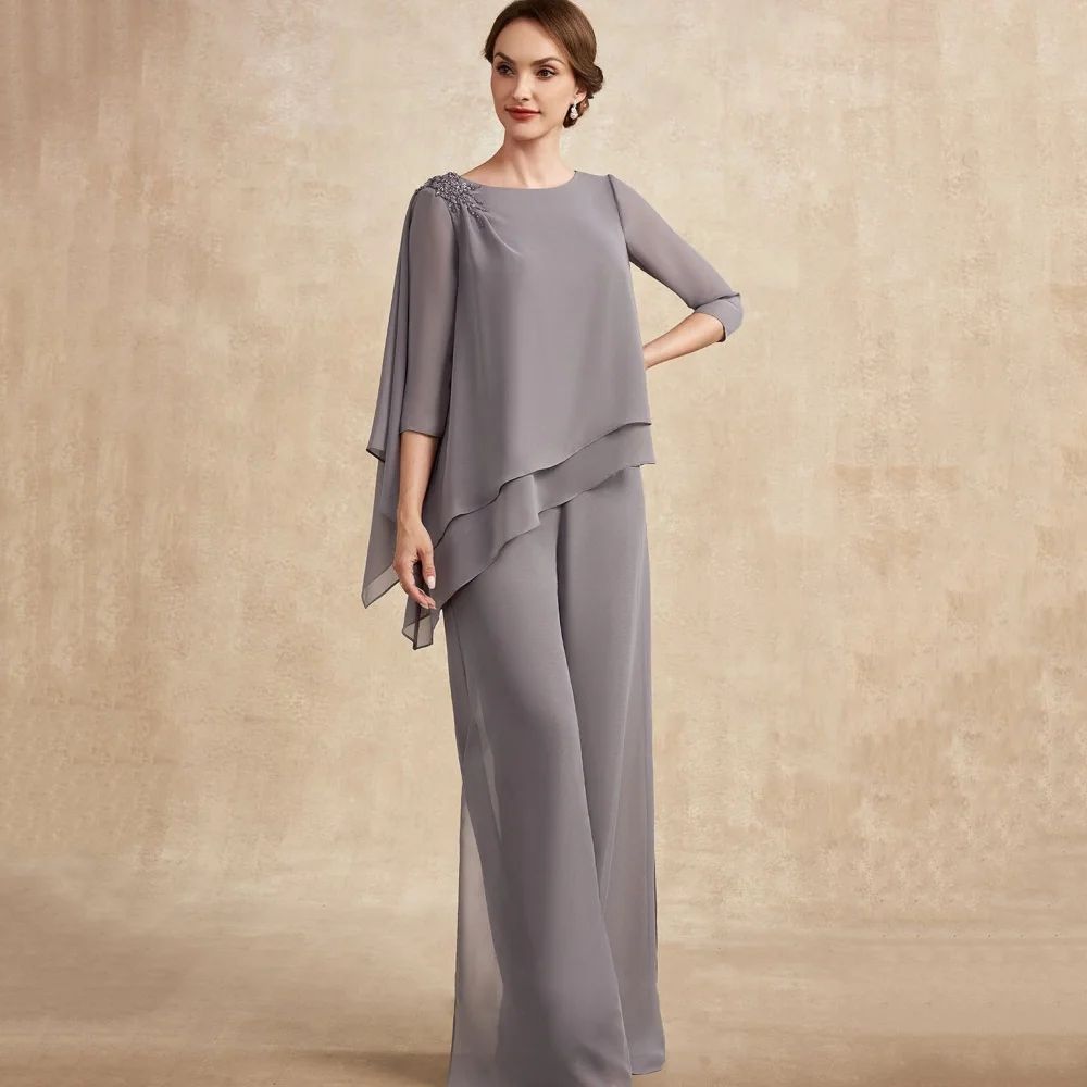 

Платья для мам, винтажный брючный костюм из двух предметов по индивидуальному заказу, платье для торжественных случаев, шифоновые халаты с аппликацией, приглашение на свадьбу