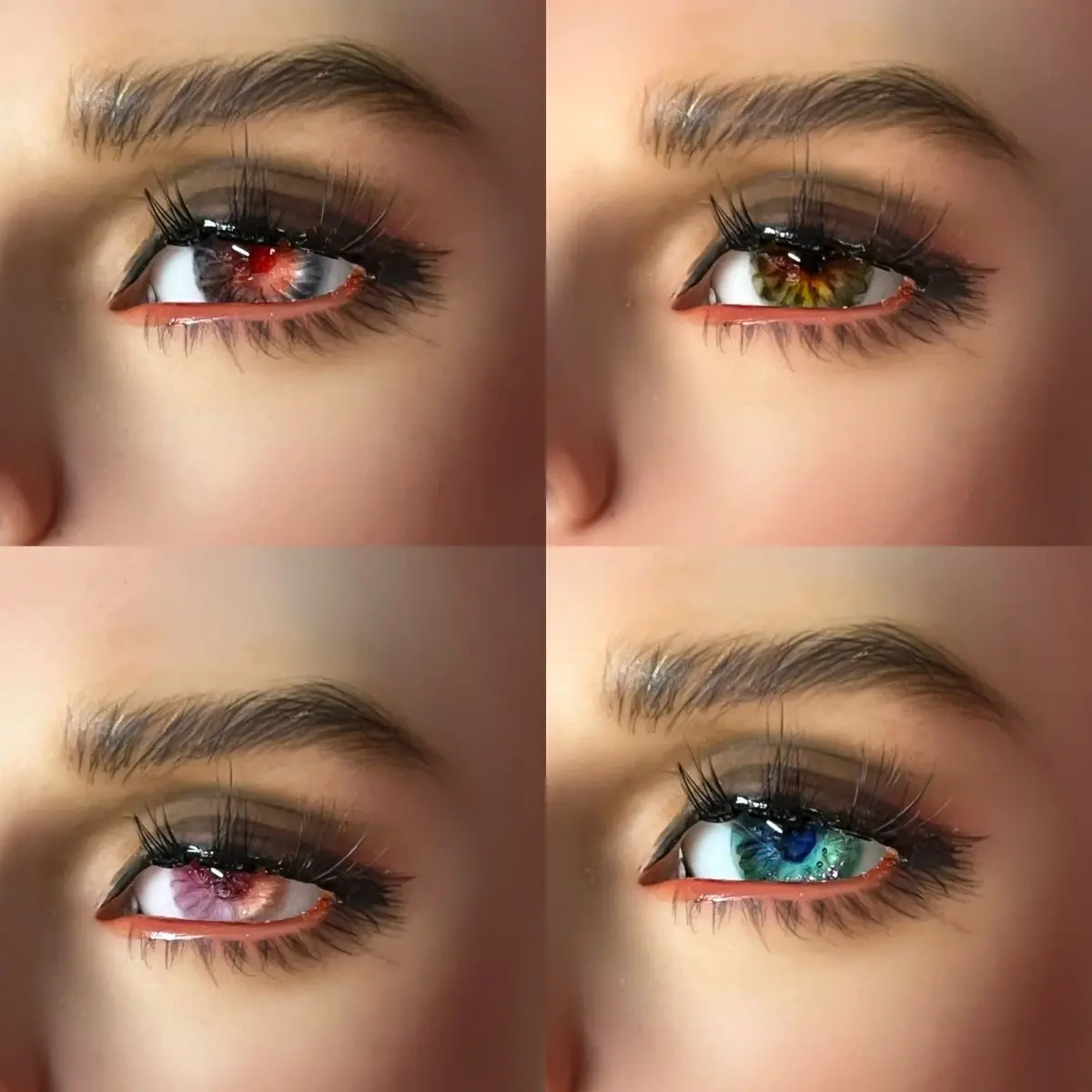 Doll Eyes 10/12/14/16/18/20mm for 1/3 1/4 1/6 1/8 Bjd Doll Resin Human Realistic Stereoscopic Eyeball Toys Girl Doll Accessories