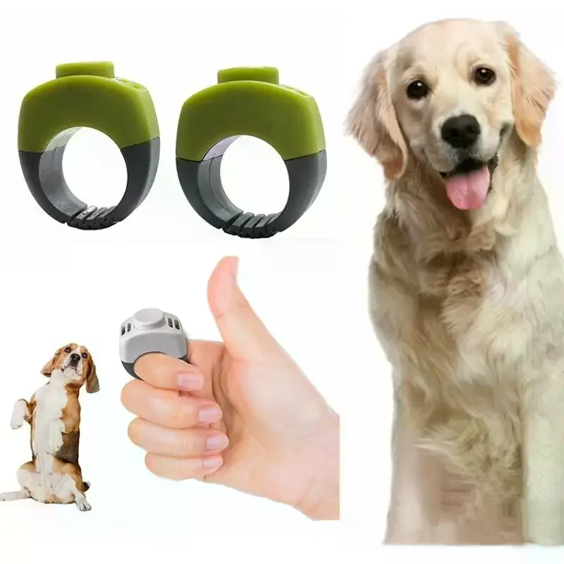 Picture 5: 1pc Plastic  Ring Clicker Pet Mini Finger Clicker Training Equipment Obedience Rattle Trainer Clicker Training Rattle Pet Suppli