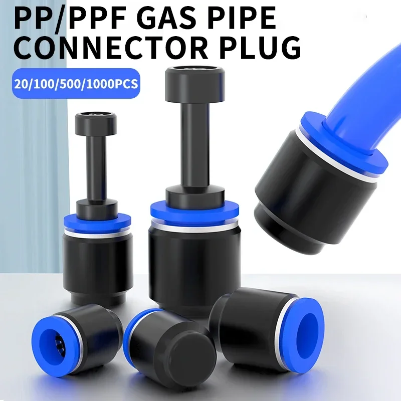 Pneumatic Blanking Pipe End Cup Plug Plugs Air Hose Tube Push Fit Connector Plastic PP 4 /6/8/10/12mm