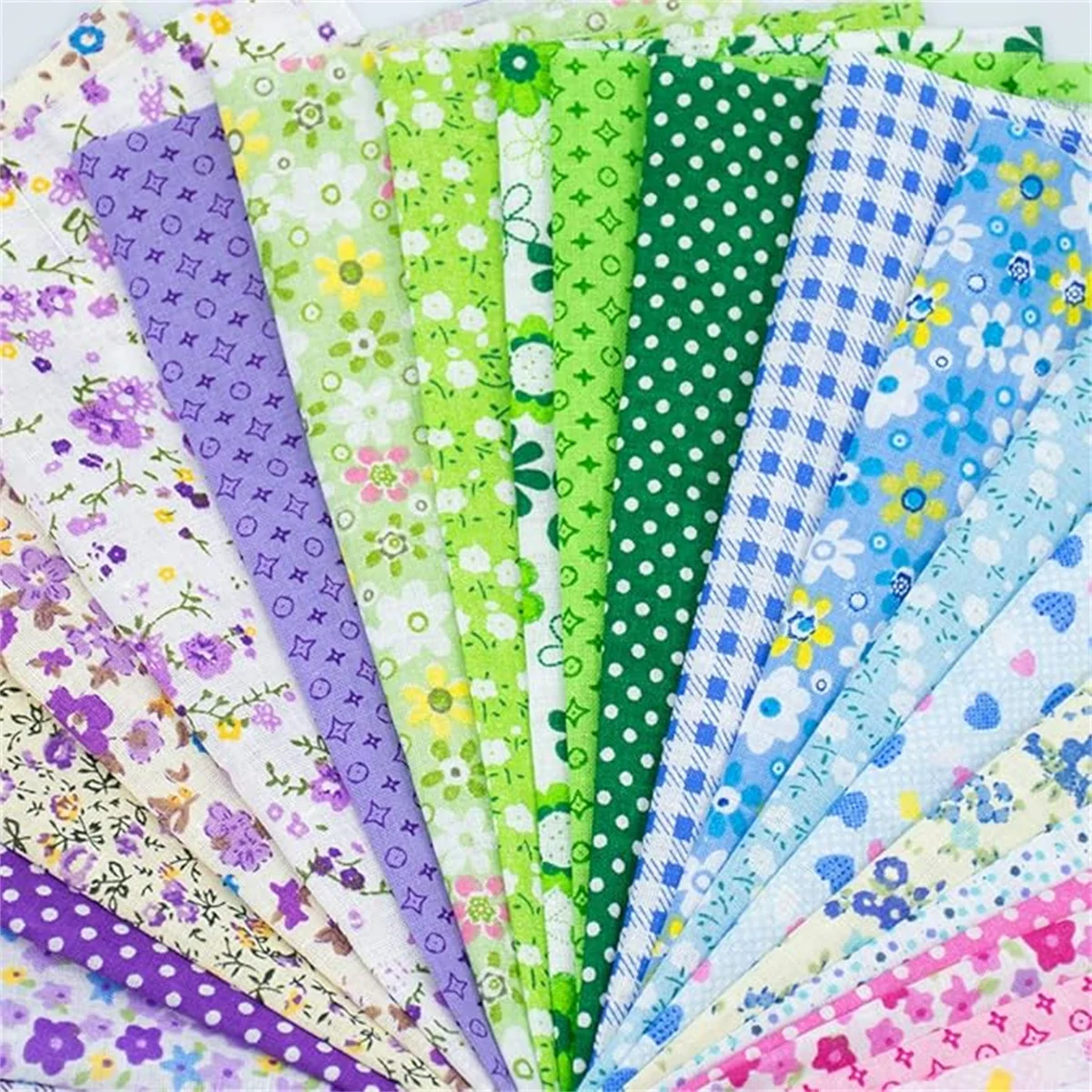 50 Pieces Assorted Craft Fabric Bundle 8' X 8' (20cm X 20cm) Printed Patchwork Squares for DIY Sewing Quilting Scrapbooking view 5