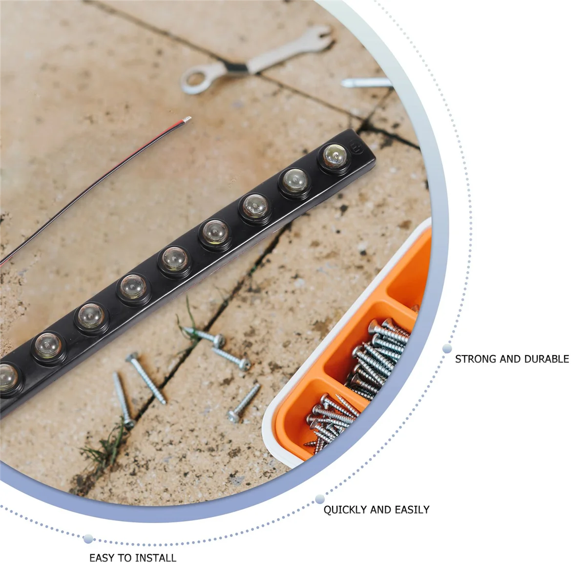 Luces de circulación diurna para coche, bombilla LED DRL automática, 10 COB, 200LM, cc 12V, luz blanca, 2X20W