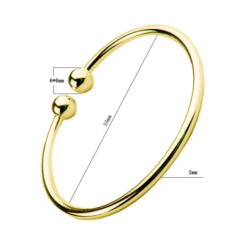 schoolgirl Sisters Fashion Classic stainless steel Italy bracelet with open C-shaped double bead bracelet as small gift for you
