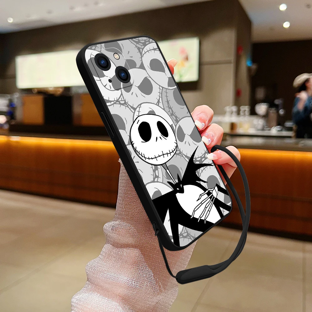 Nightmare Before Christmas Phone Case For Samsung Galaxy S23 S22 S21 S20 Ultra Plus FE S10 4G S9 Note 20 Plus With Lanyard Cover